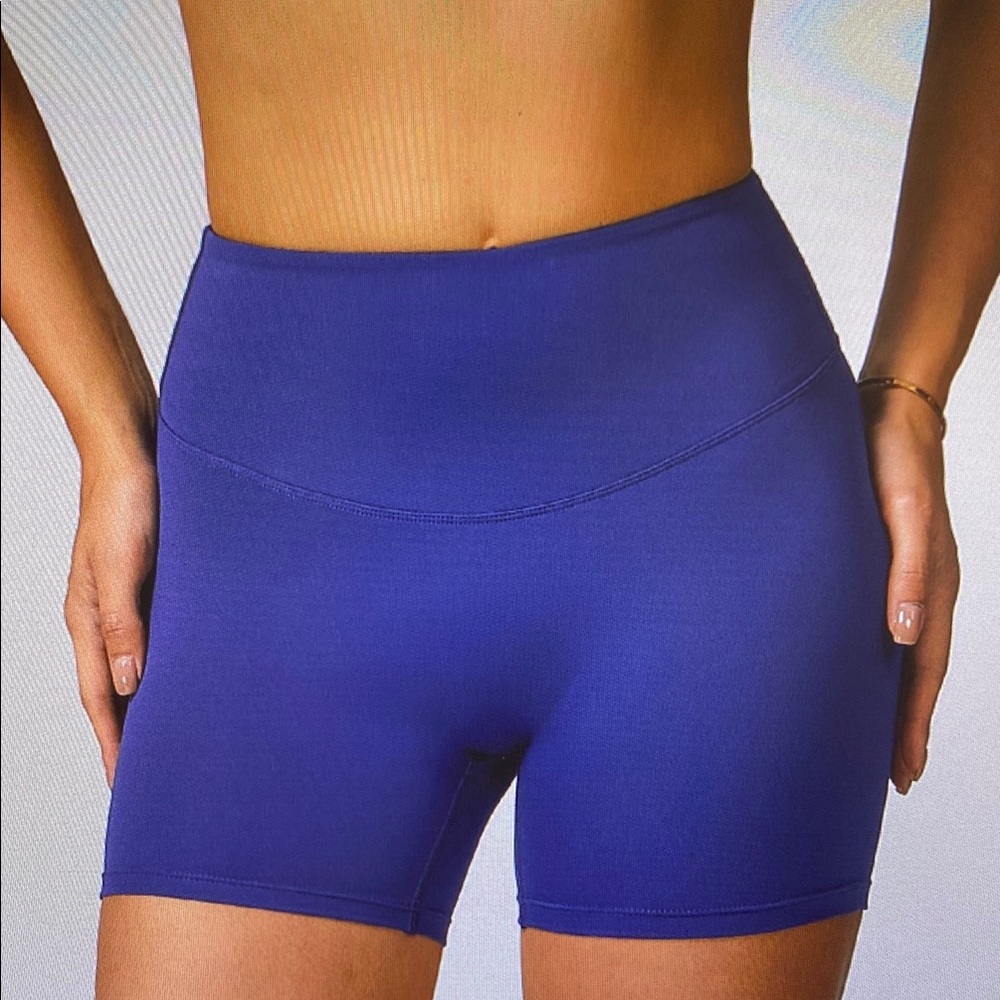 Blue Women's High-Waisted Shorts